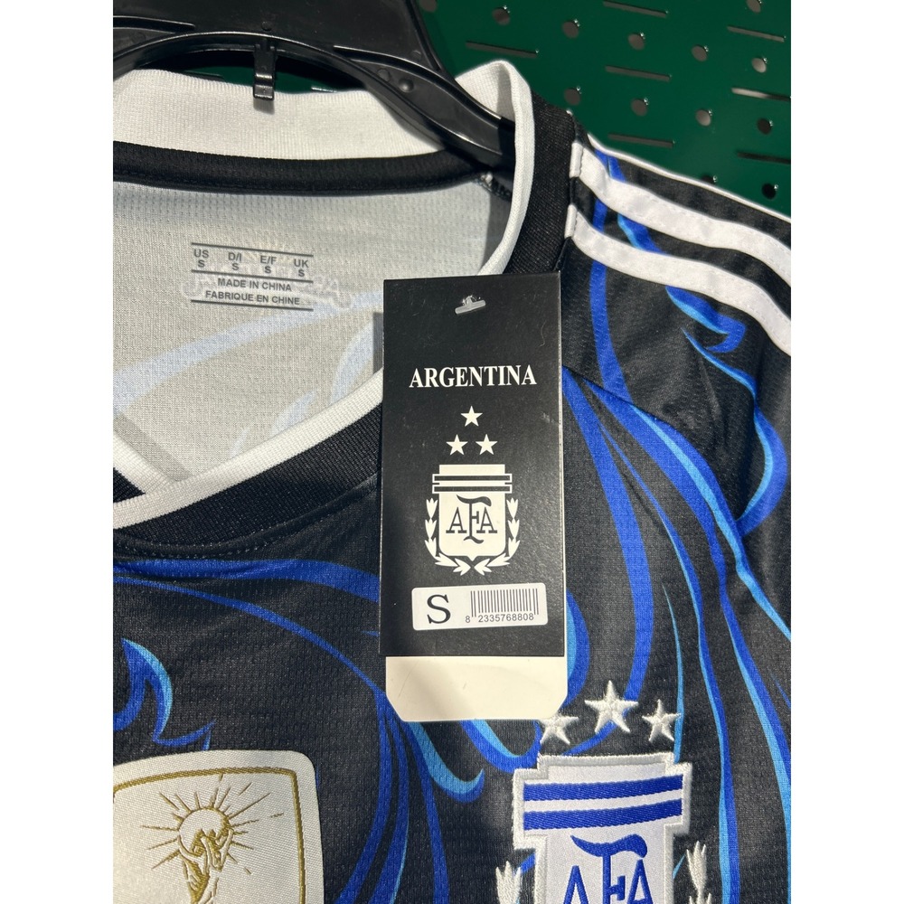 Argentina Messi 10 Jersey 2026 World Cup Champions Black Blue Filigree Mens S - Picture 4 of 7